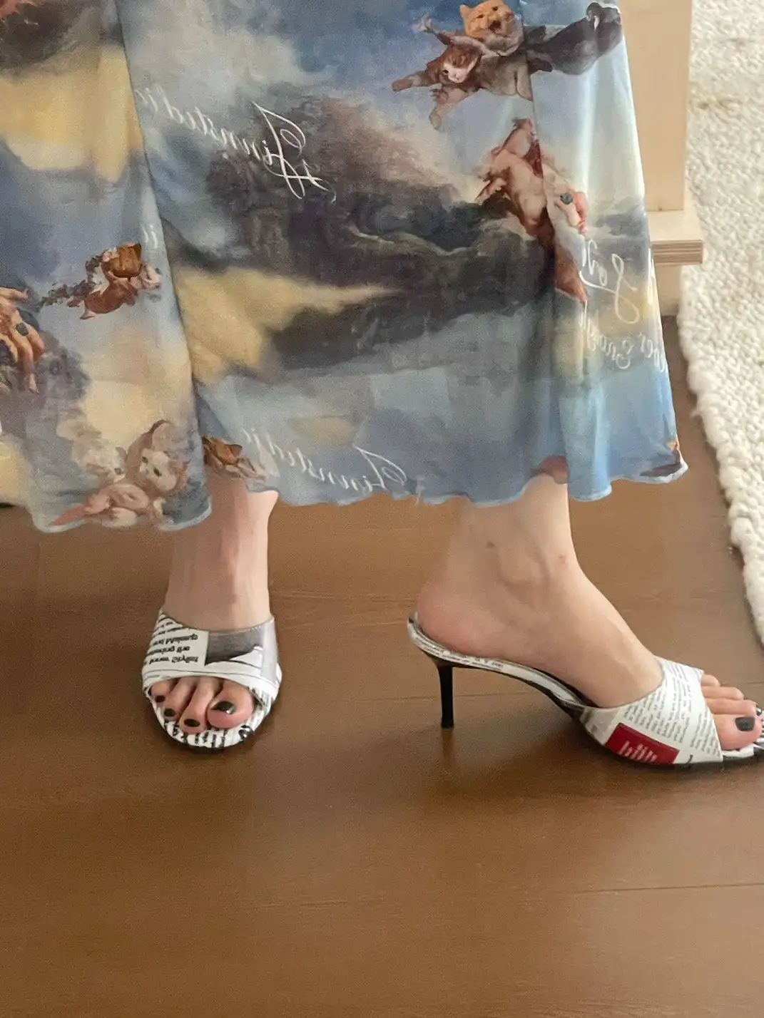 Inthemirror | Newspaper Print Series High Heels & Flat Shoes