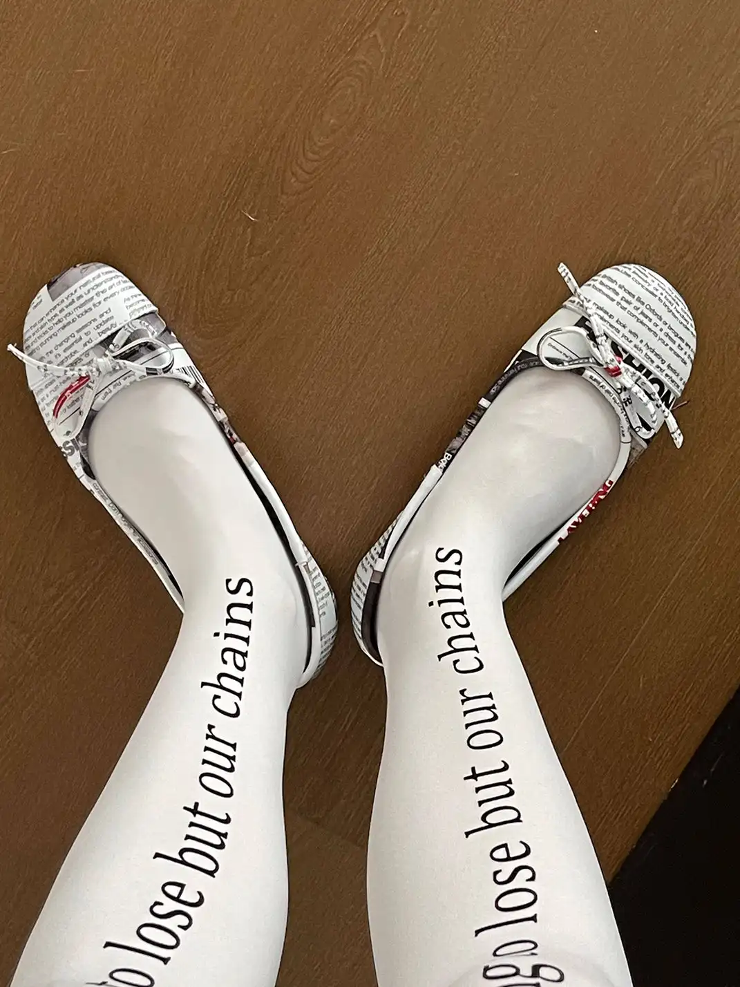 Inthemirror | Newspaper Print Series High Heels & Flat Shoes