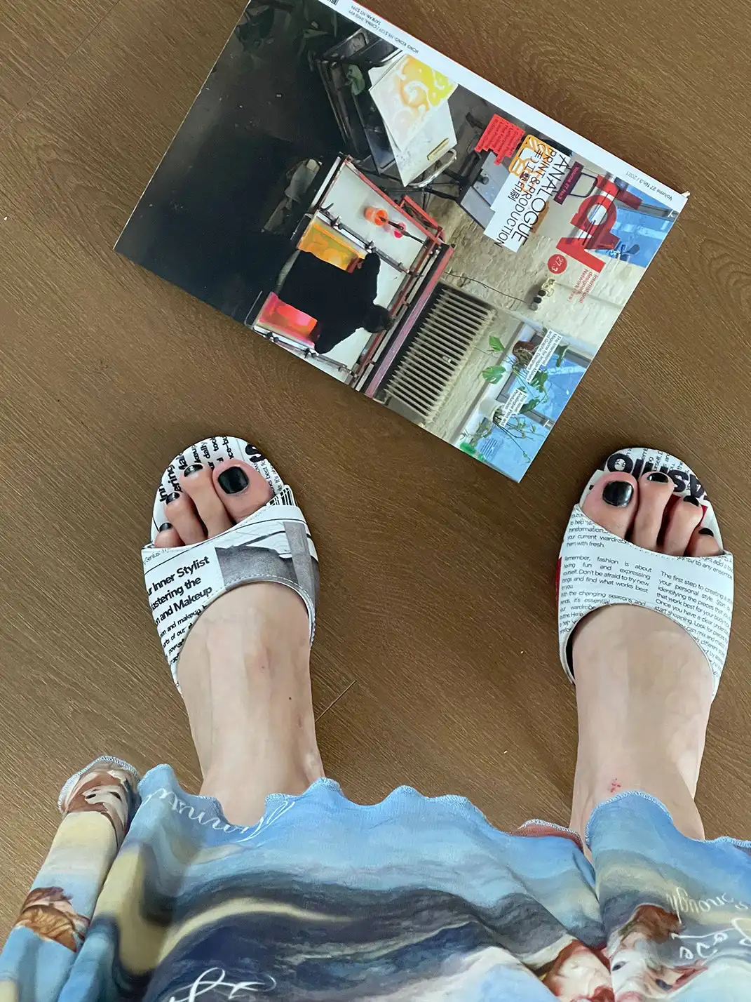 Inthemirror | Newspaper Print Series High Heels & Flat Shoes