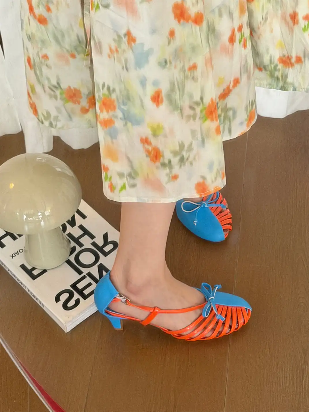 Inthemirror | Hollow Out Thin Strap Bow High Heels