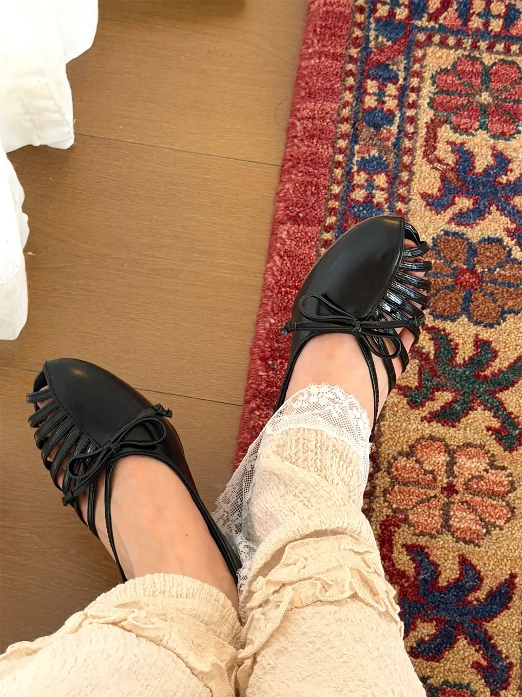 Inthemirror | Hollow Out Thin Strap Bow High Heels
