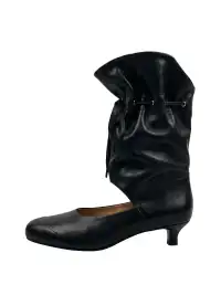 Inthemirror | Round Toe Mid-Calf Lace-Up Sandal Boots