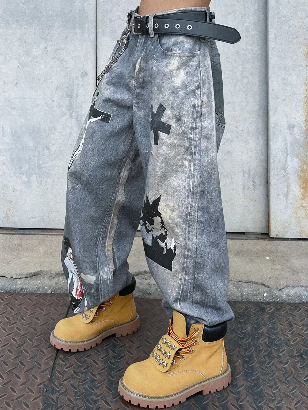 YIZILINGF | Vintage Rivet Double Tongue Workwear Martin Boots