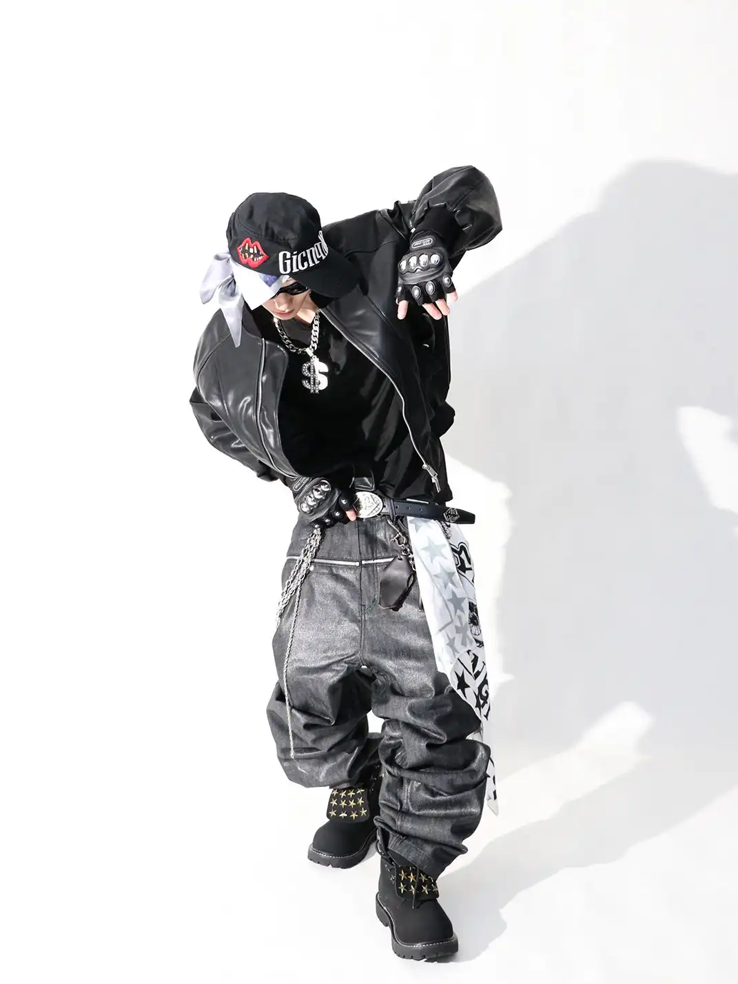 YIZILINGF | Vintage Rivet Double Tongue Workwear Martin Boots