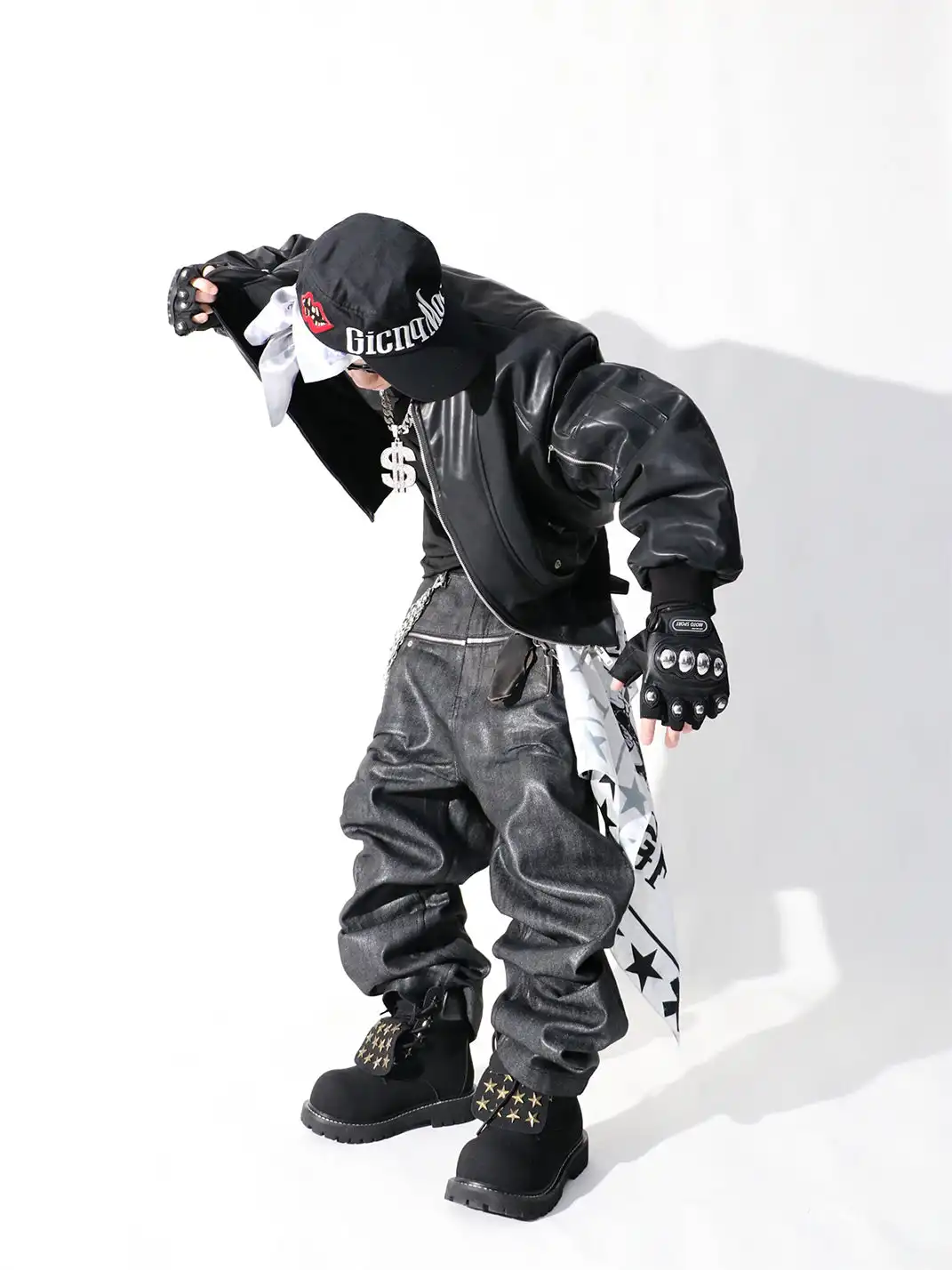YIZILINGF | Vintage Rivet Double Tongue Workwear Martin Boots