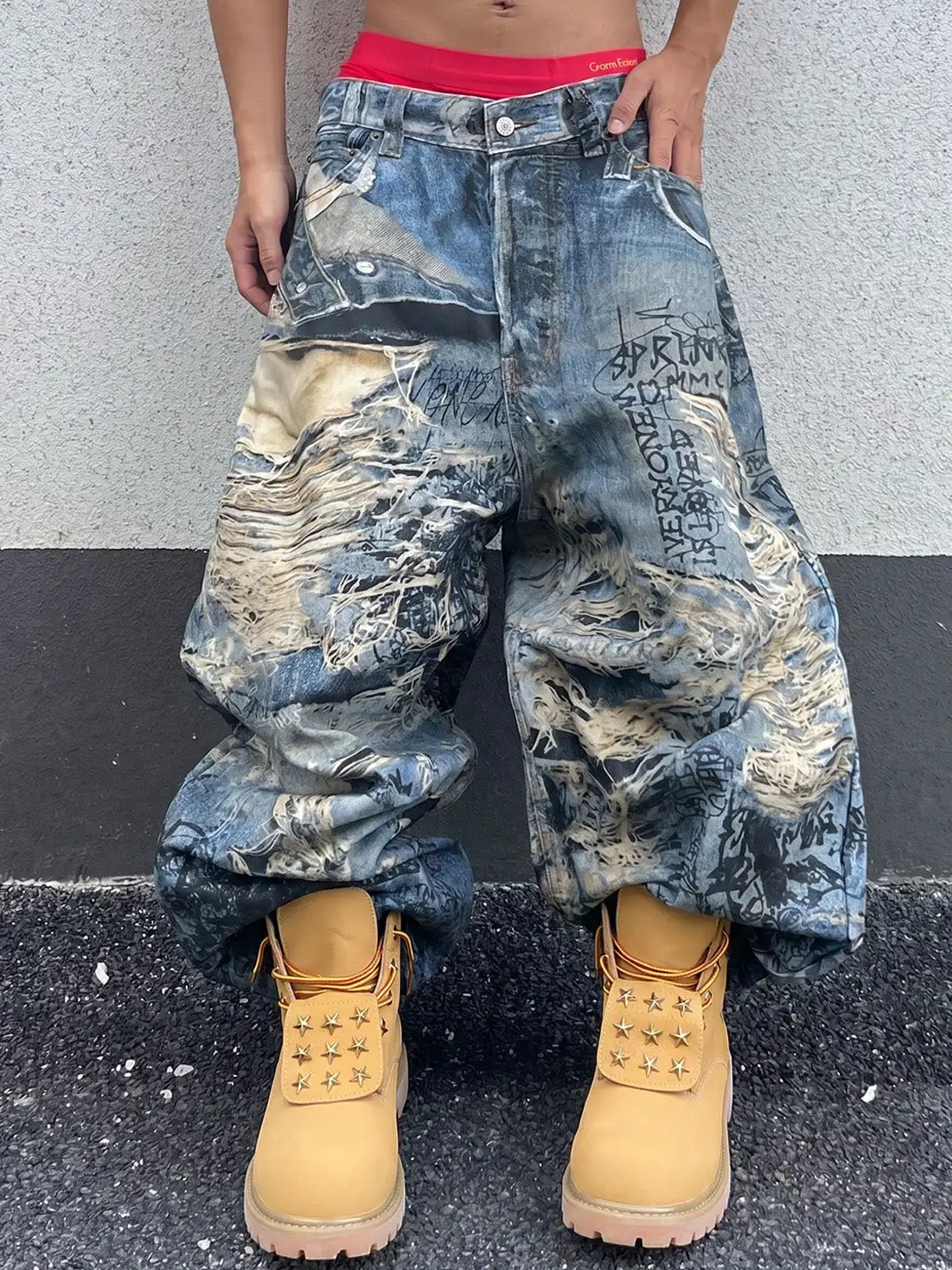 YIZILINGF | Vintage Rivet Double Tongue Workwear Martin Boots