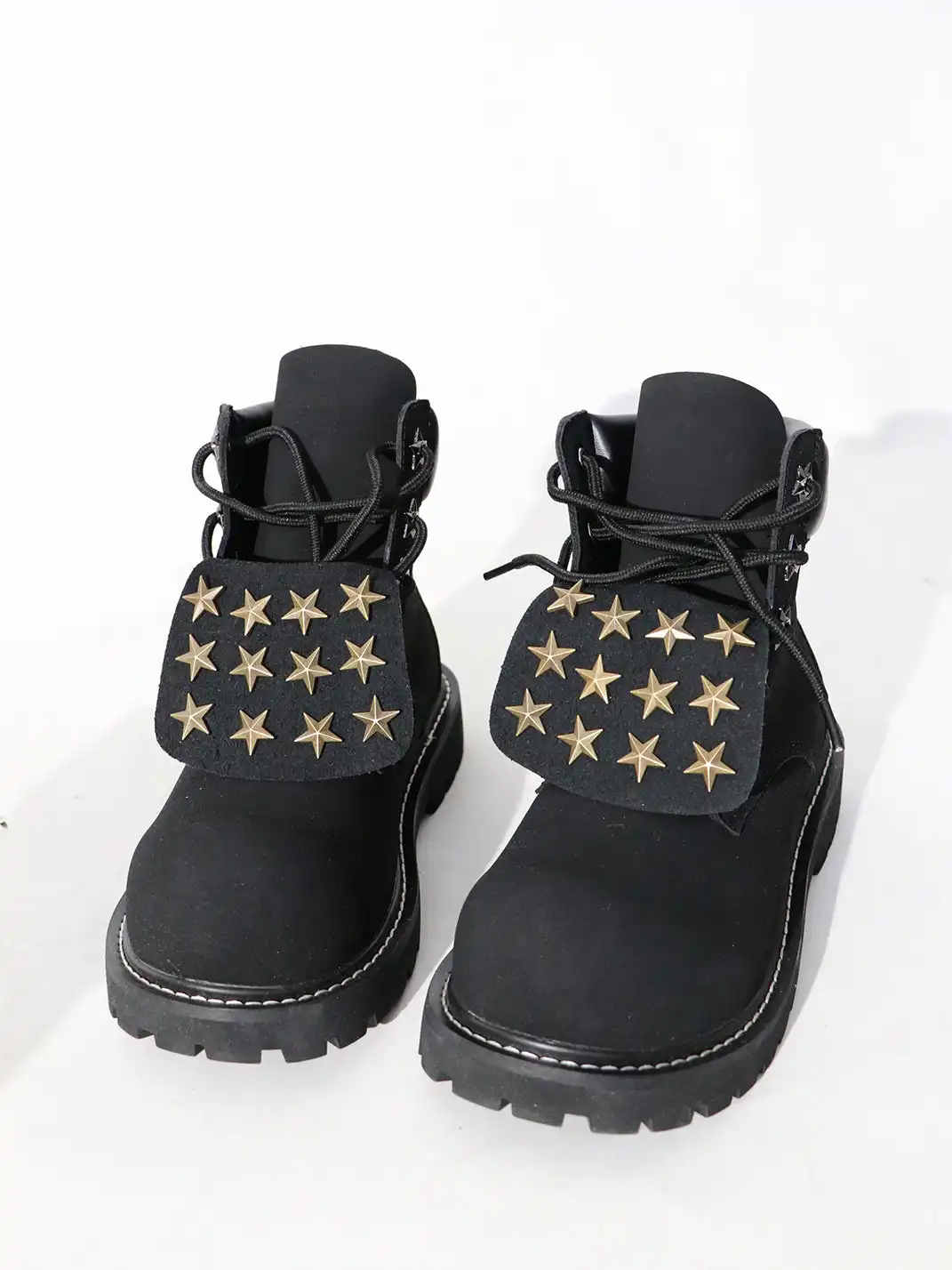YIZILINGF | Vintage Rivet Double Tongue Workwear Martin Boots