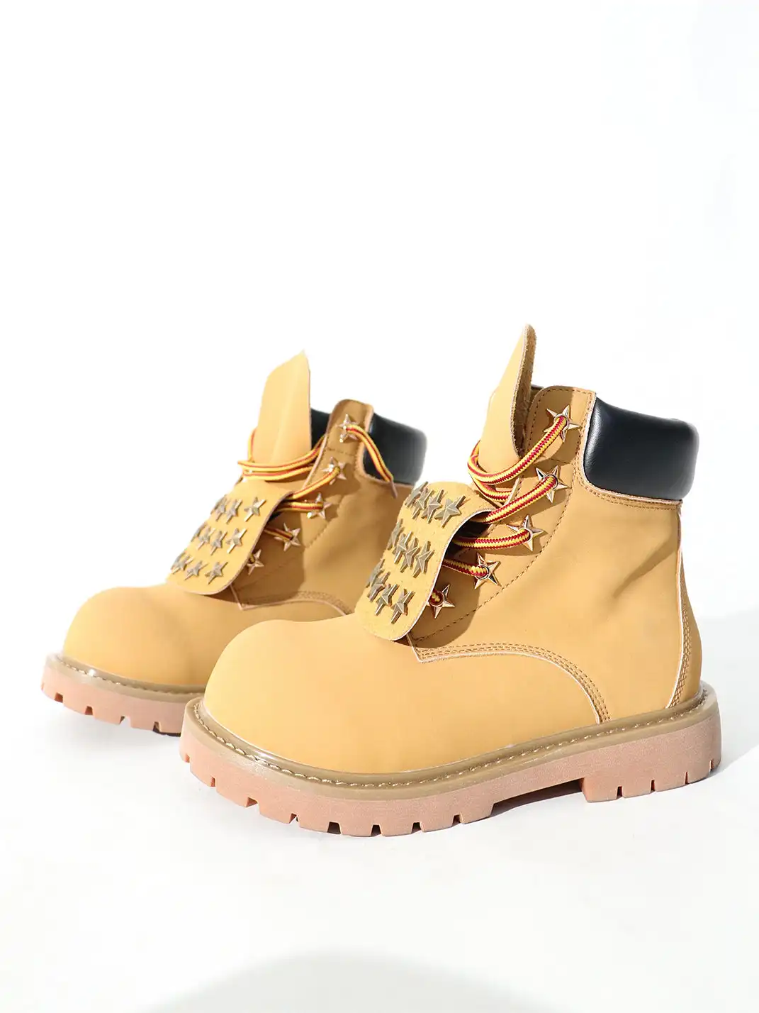 YIZILINGF | Vintage Rivet Double Tongue Workwear Martin Boots