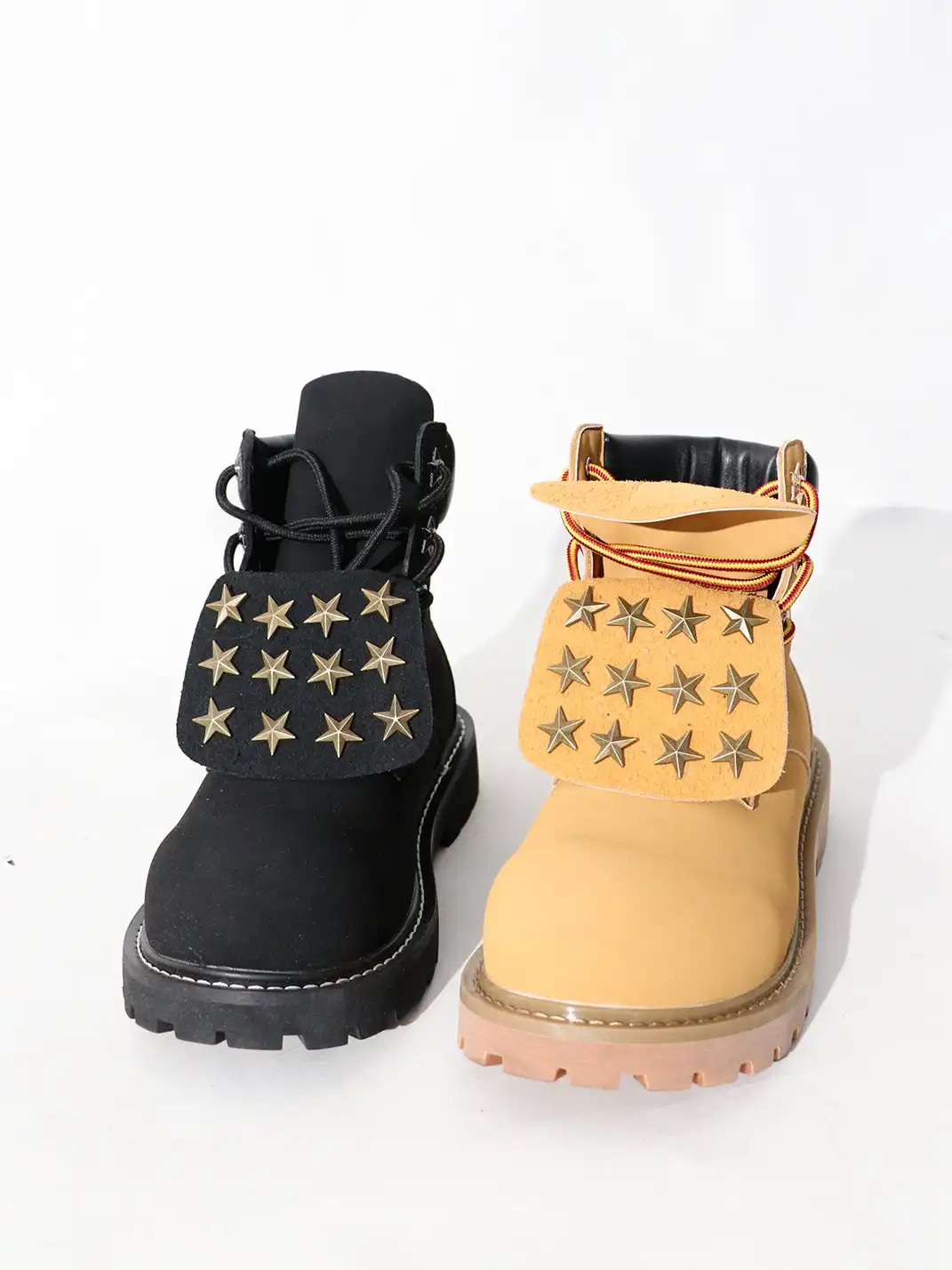 YIZILINGF | Vintage Rivet Double Tongue Workwear Martin Boots
