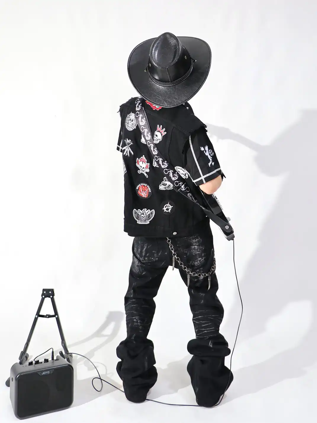 YIZILINGF | Rhinestone Pentagram Flare Jeans