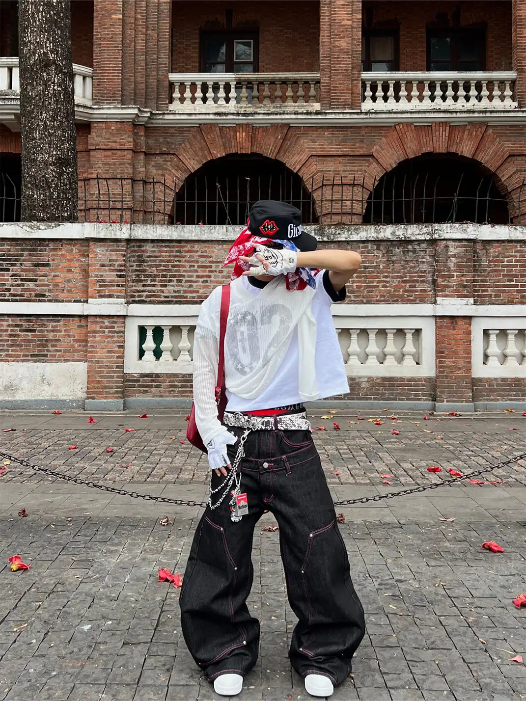YIZILINGF | Double Waist Straight Leg Pants