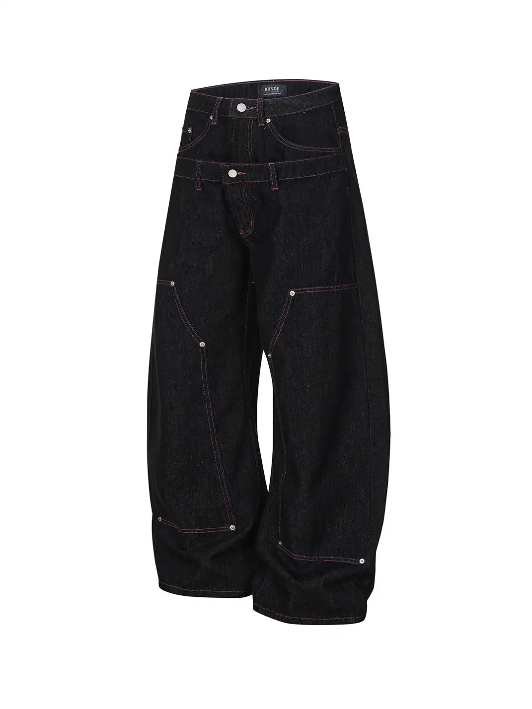YIZILINGF | Double Waist Straight Leg Pants
