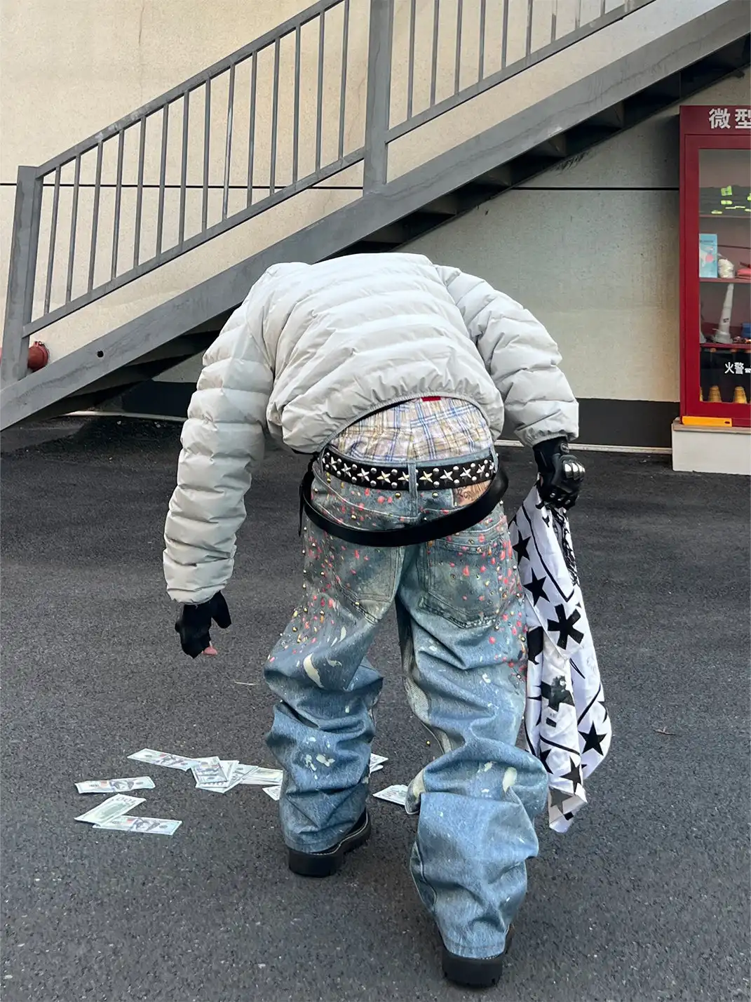 YIZILINGF | 3D Printed Colorful Beaded Jeans