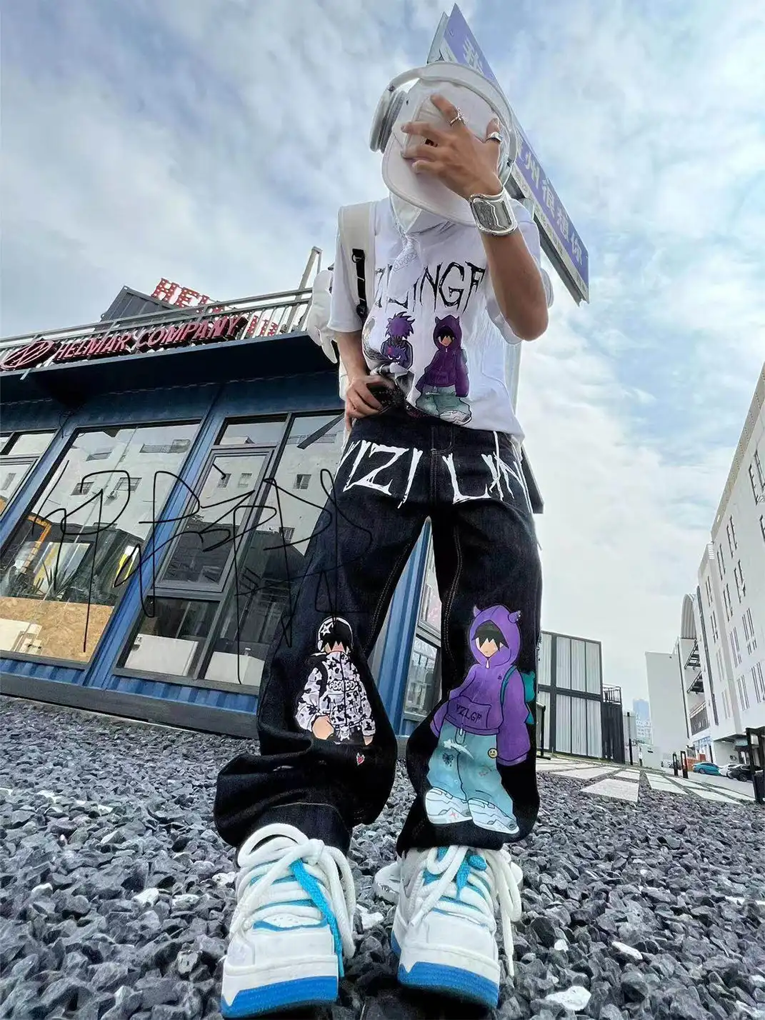 YIZILINGF | Chinese Trend Straight Leg Jeans