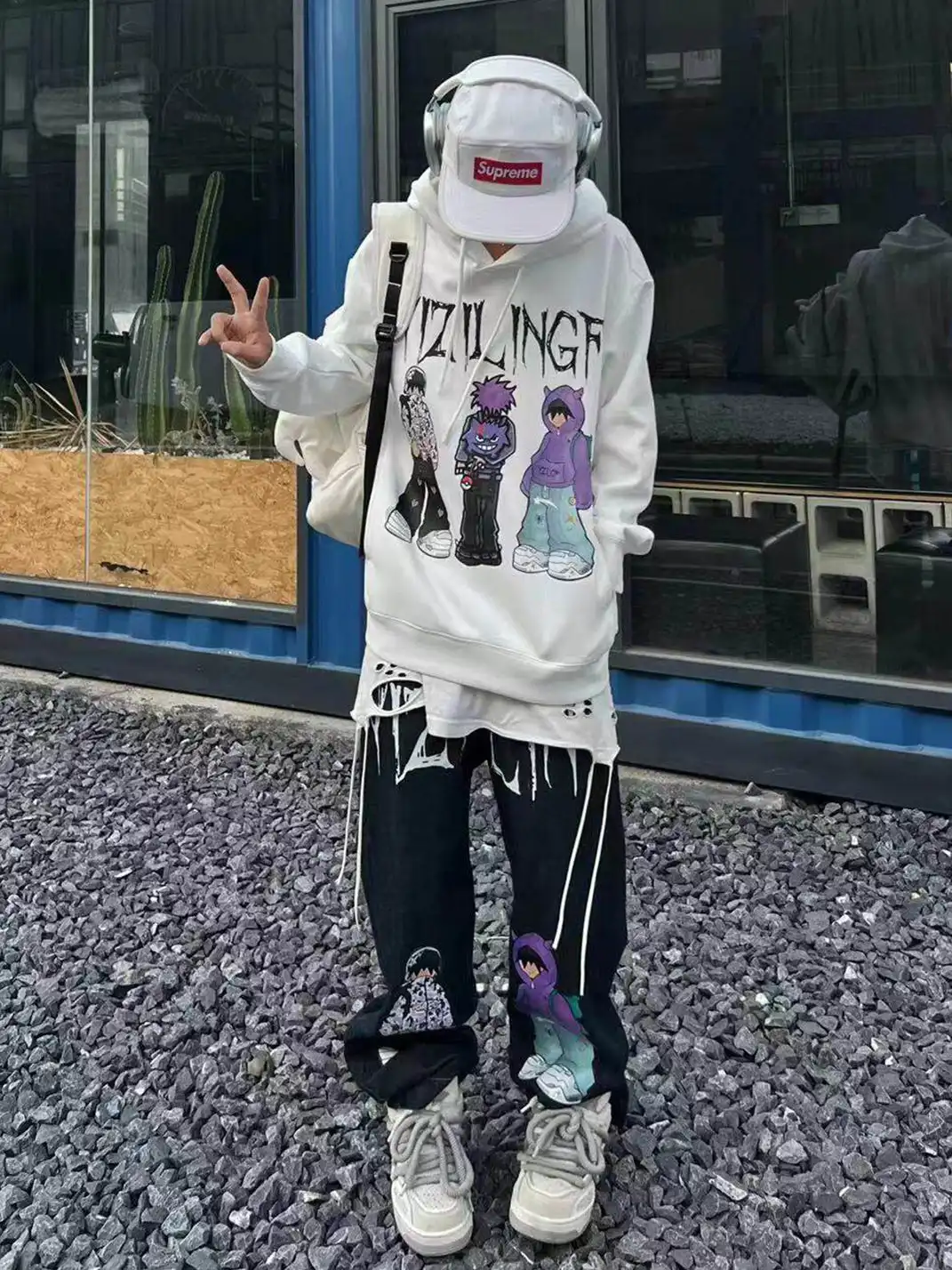 YIZILINGF | Chinese Trend Straight Leg Jeans