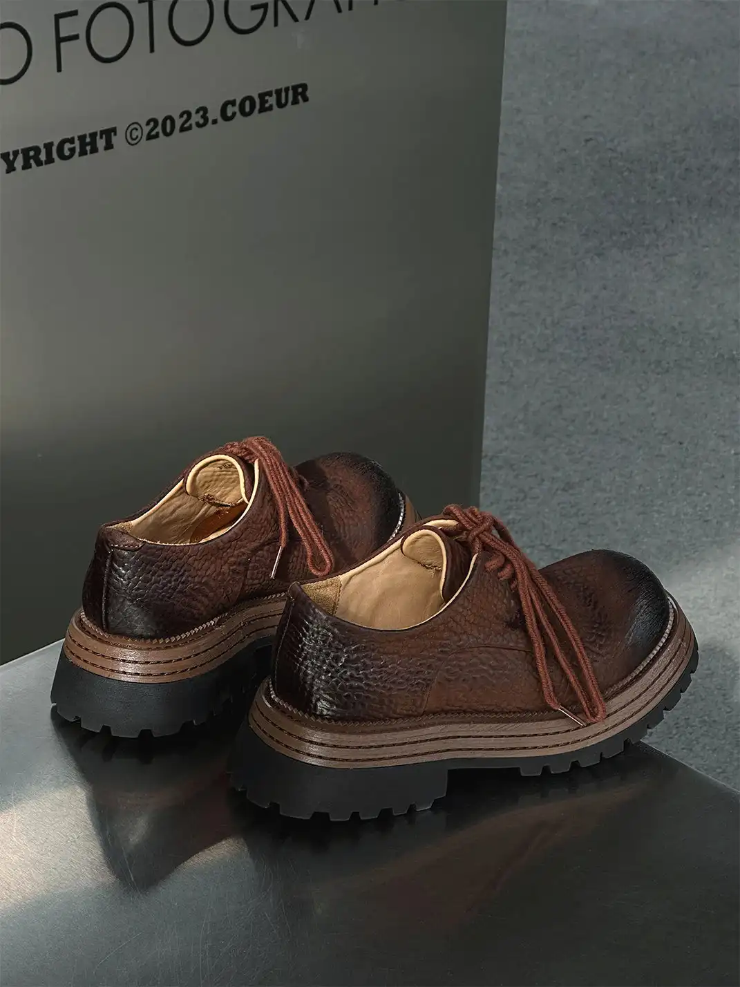 GSL | Lace-up Genuine Leather Loafers