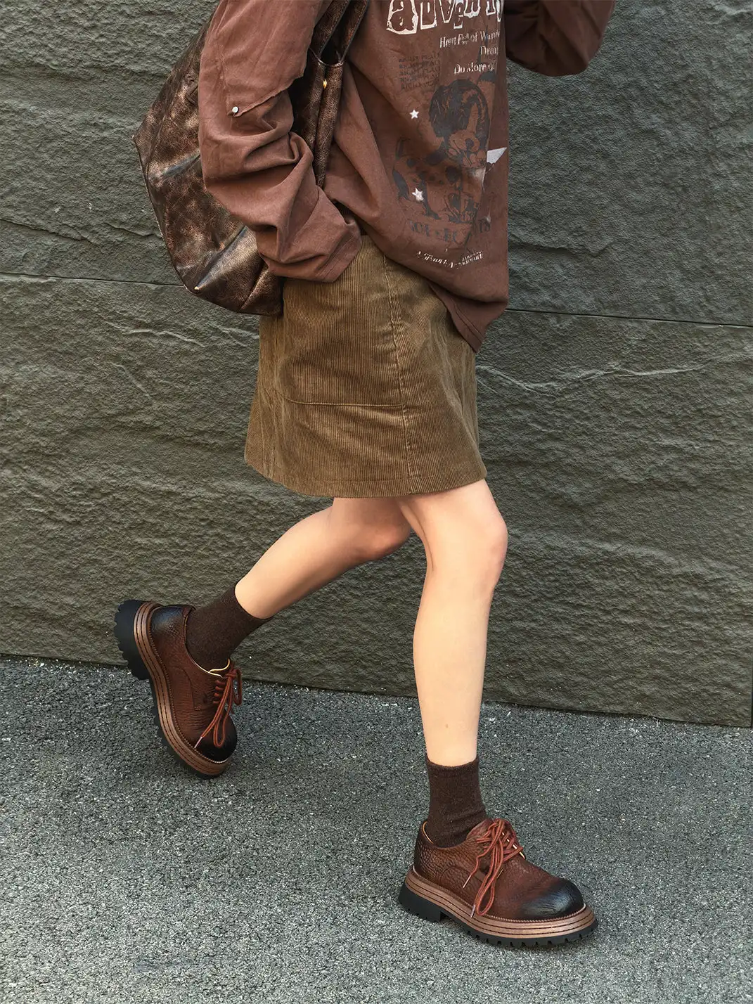 GSL | Lace-up Genuine Leather Loafers