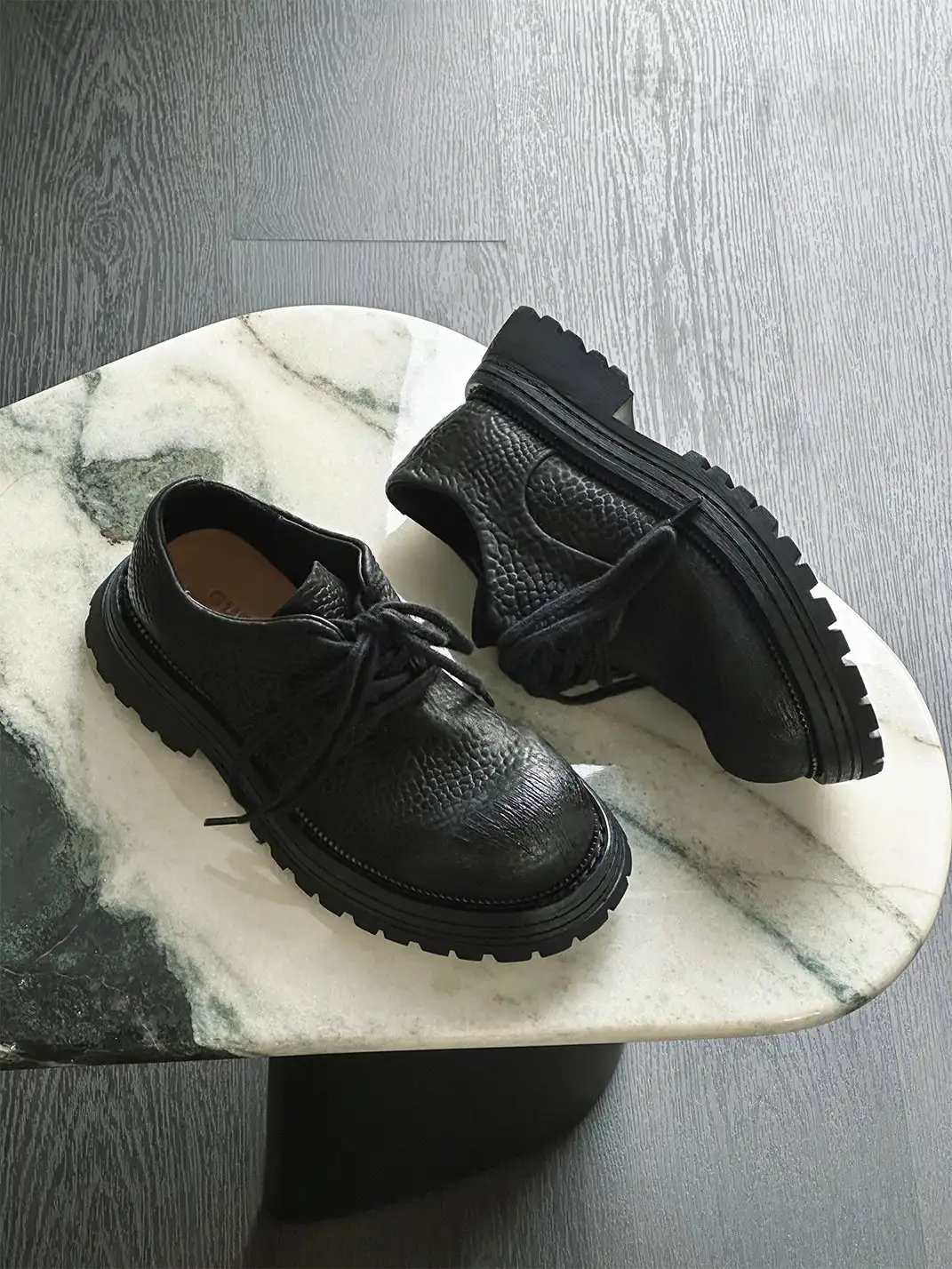 GSL | Lace-up Genuine Leather Loafers