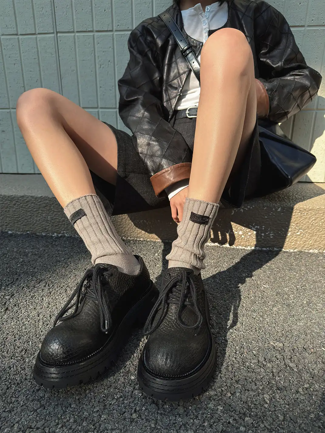 GSL | Lace-up Genuine Leather Loafers