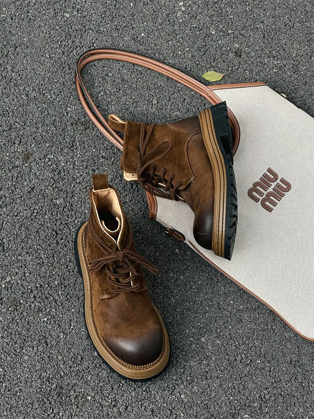 GSL | Genuine Leather Platform Martin Ankle Boots