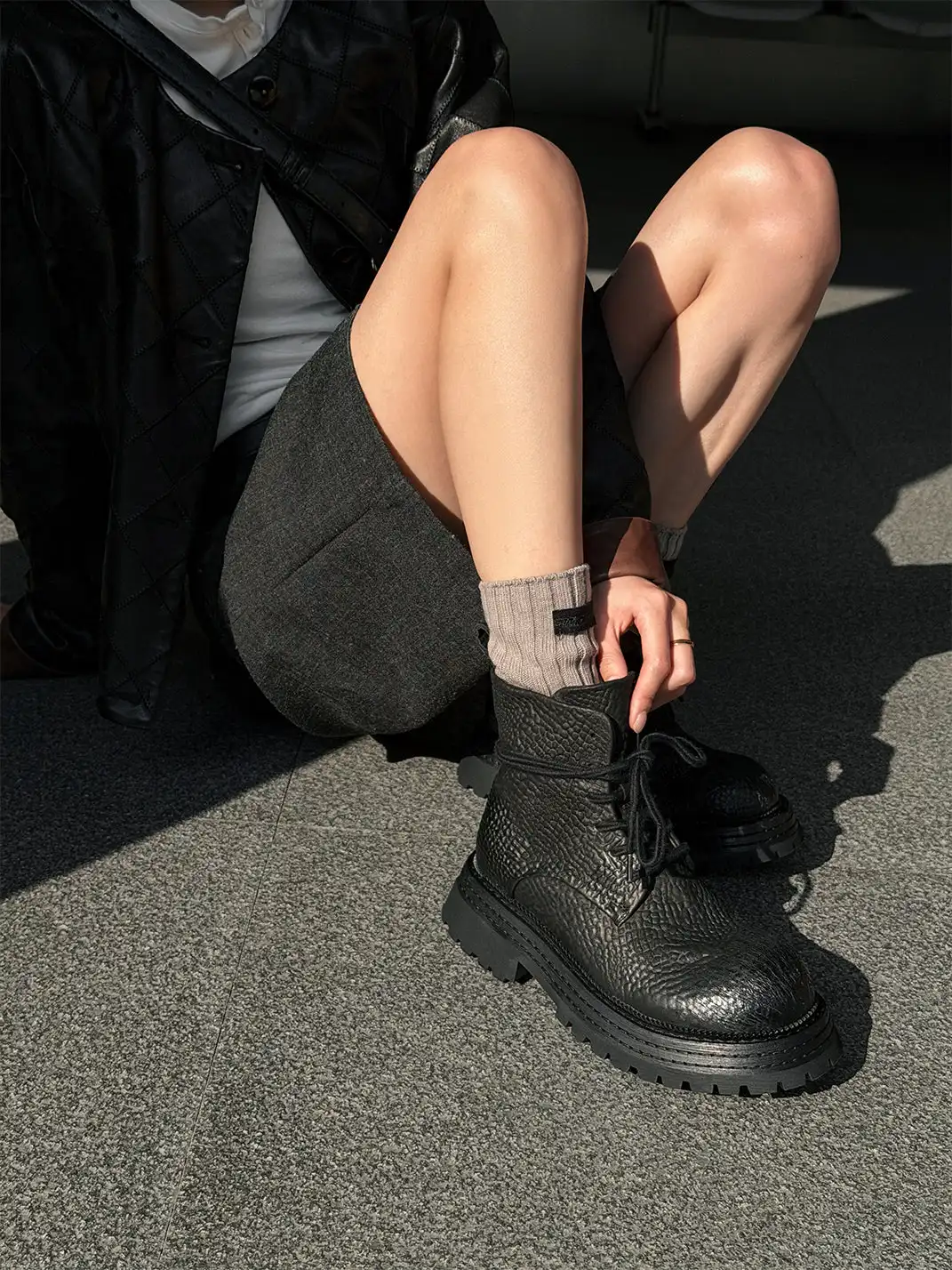 GSL | Top Layer Horsehide Platform Martin Boots