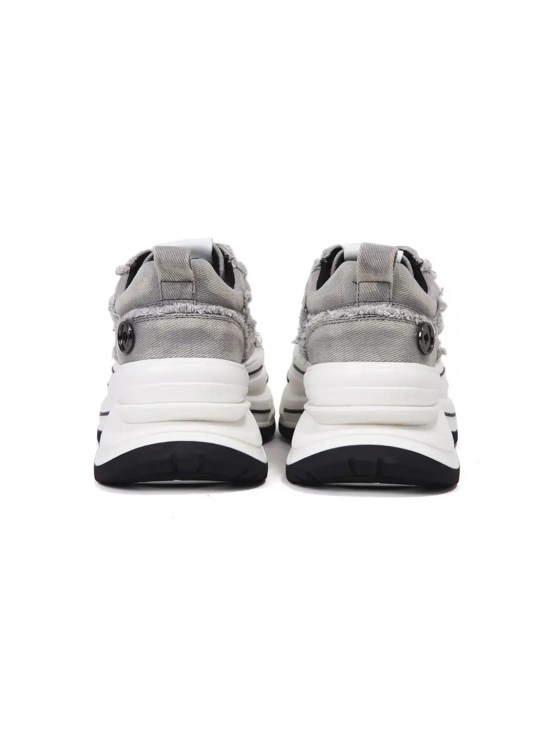 KILLWINNER | 7cm Height-Increasing Raw Edge Canvas Sneakers-Gray