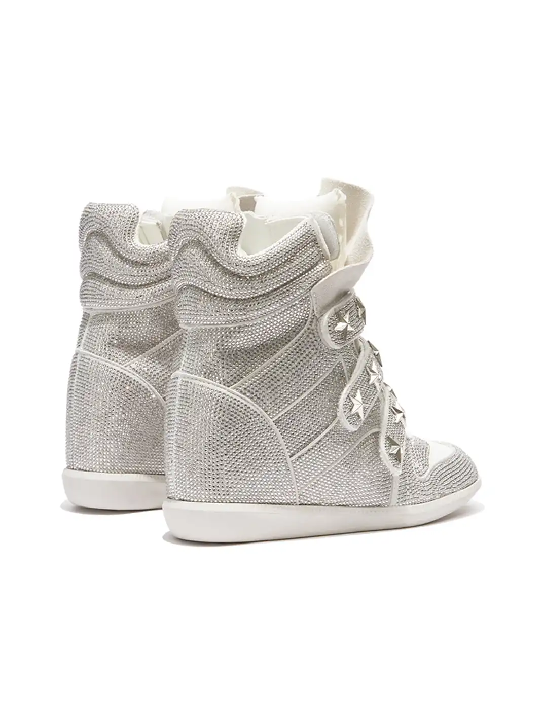 DETW | Sparkling Rhinestone High-Top Wedge Heels