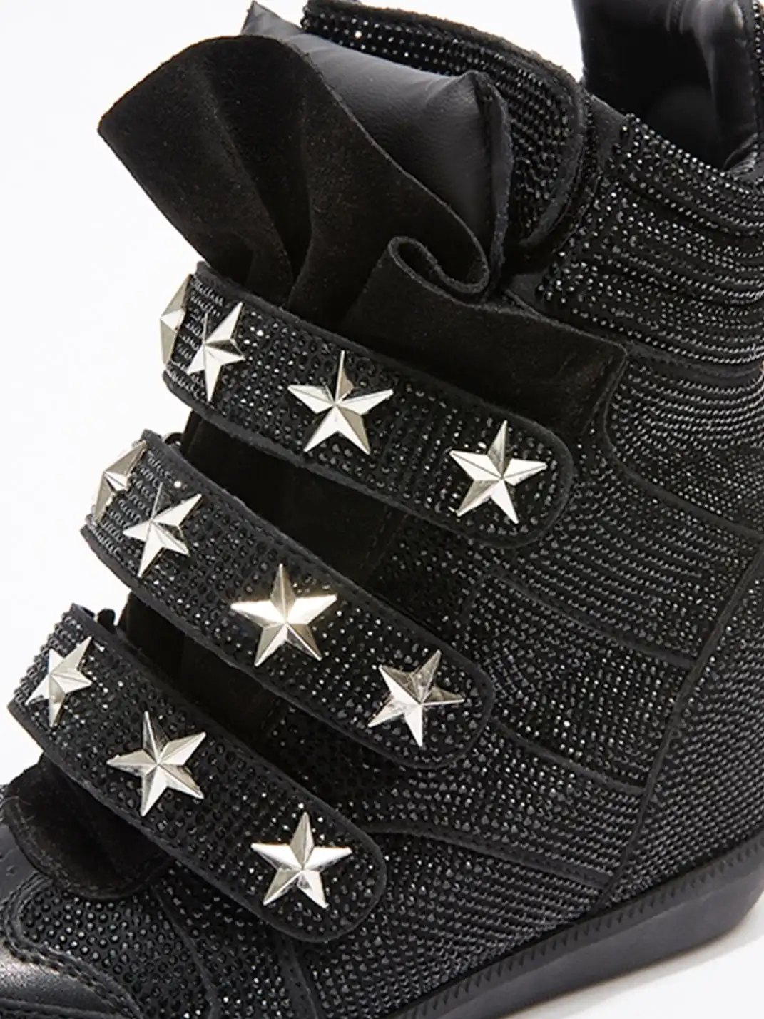 DETW | Sparkling Rhinestone High-Top Wedge Heels