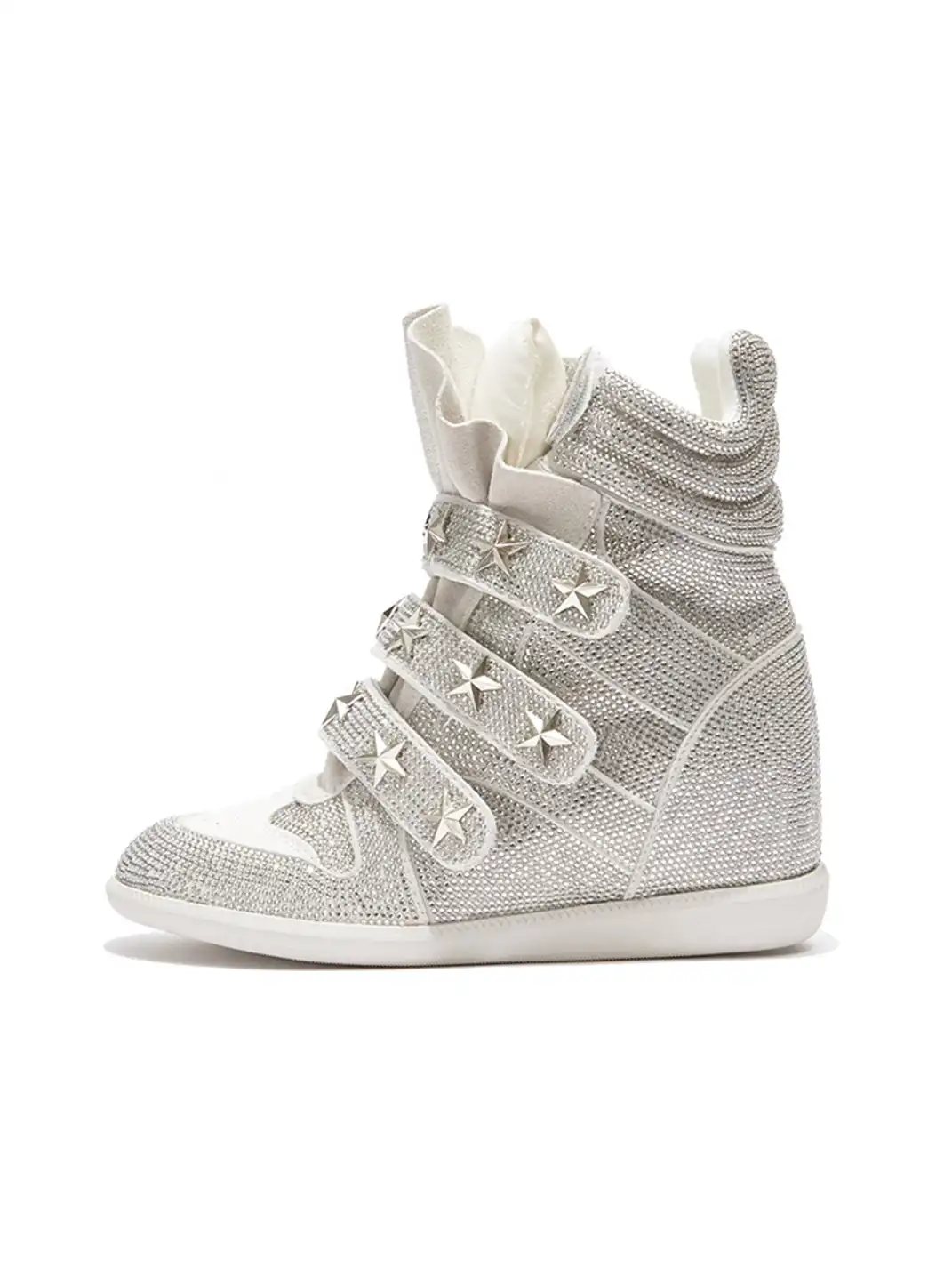 DETW | Sparkling Rhinestone High-Top Wedge Heels