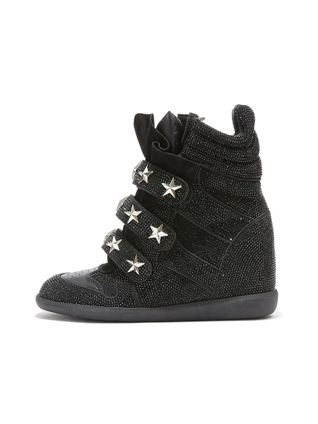 DETW | Sparkling Rhinestone High-Top Wedge Heels