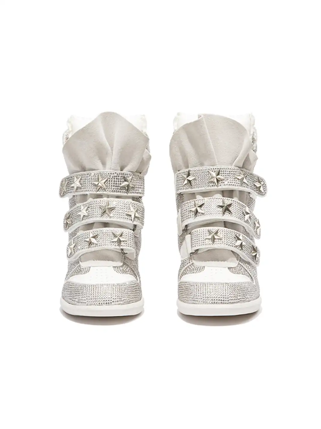 DETW | Sparkling Rhinestone High-Top Wedge Heels