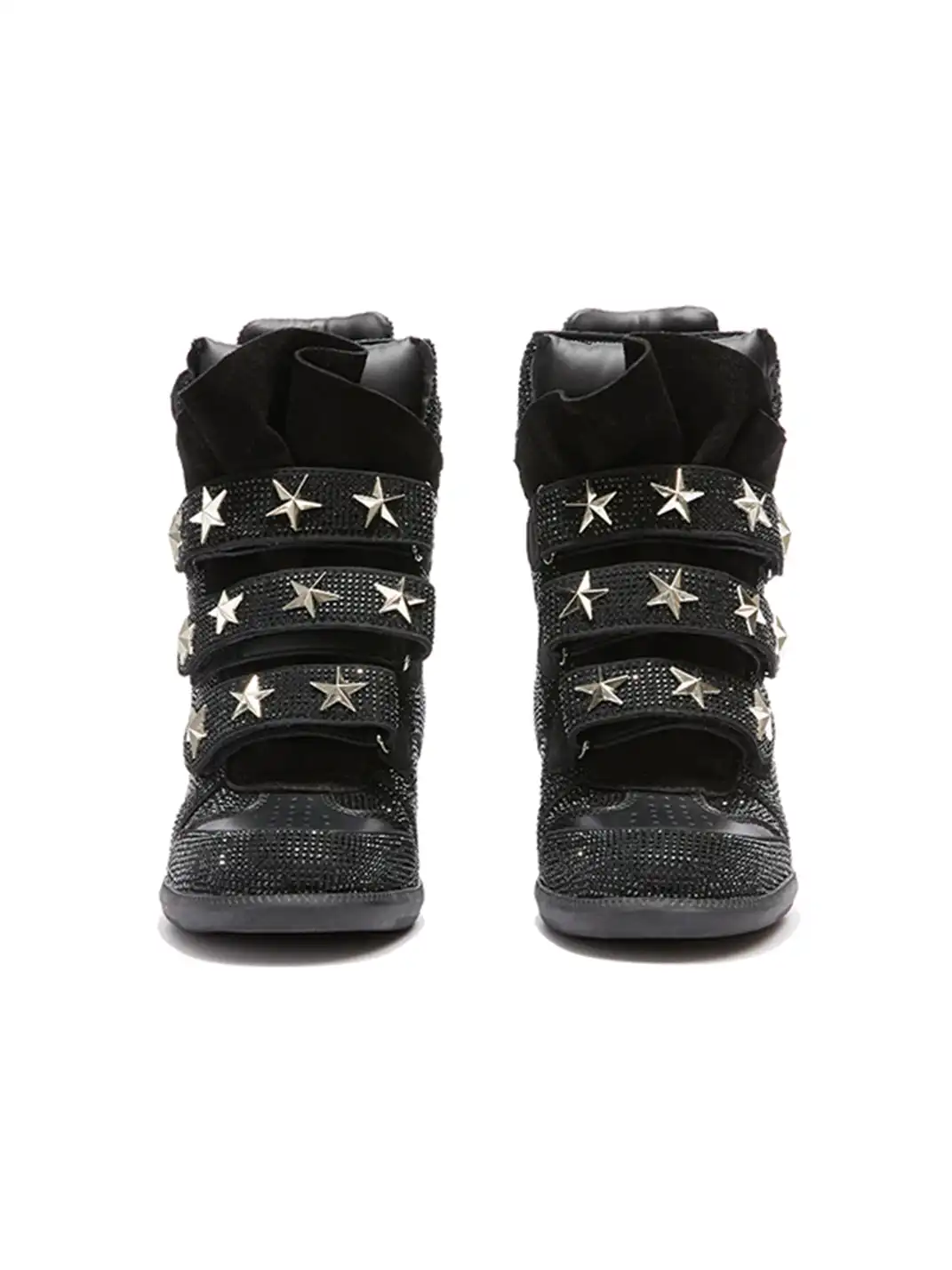 DETW | Sparkling Rhinestone High-Top Wedge Heels