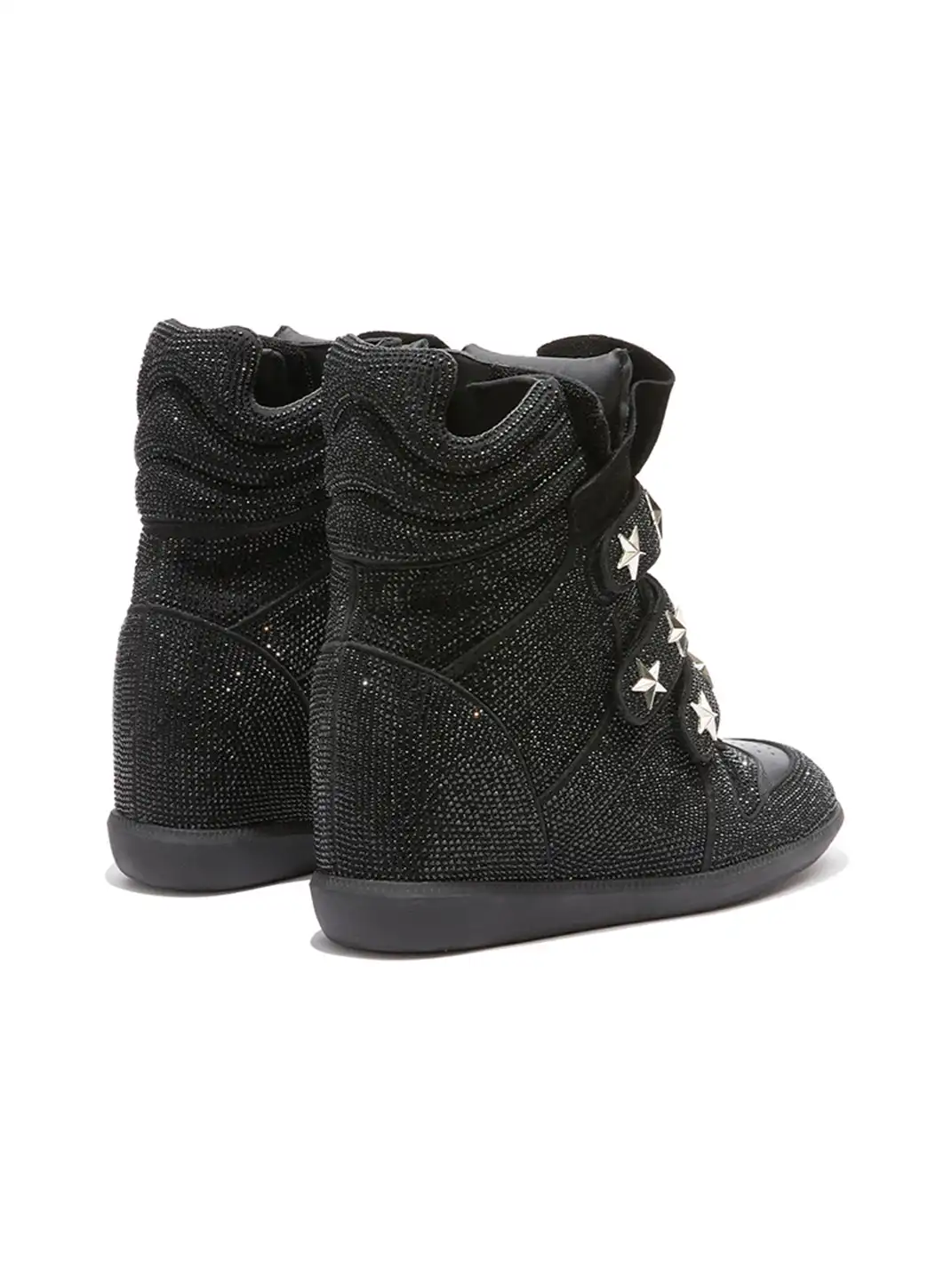 DETW | Sparkling Rhinestone High-Top Wedge Heels