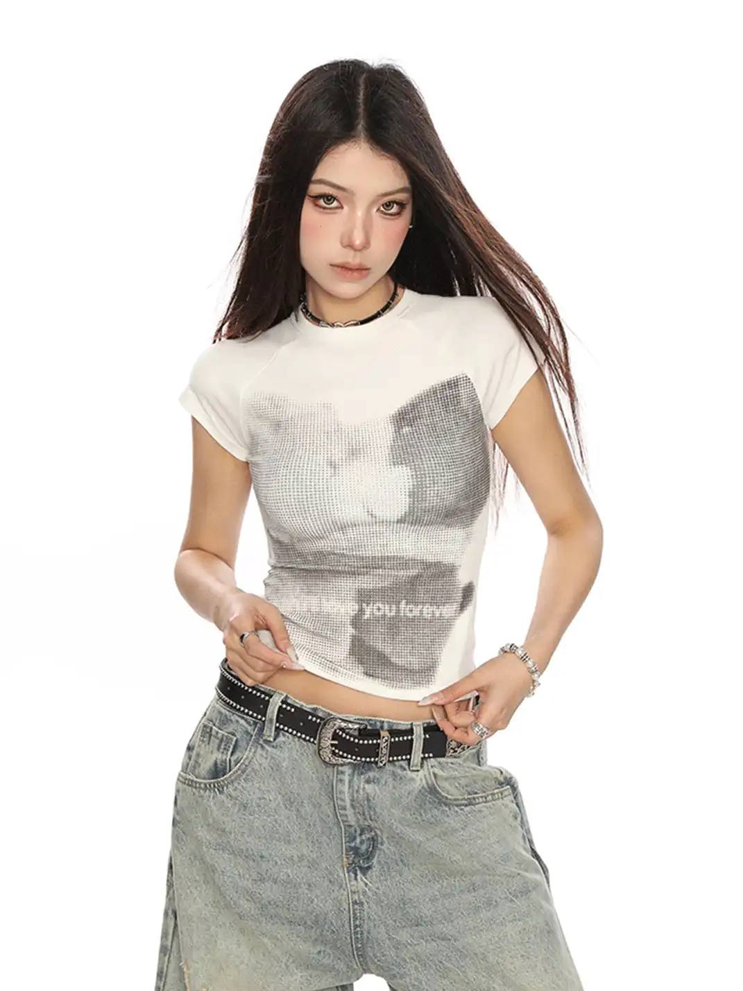 BIGGOLD | Bear Print Slim Fit T-Shirt