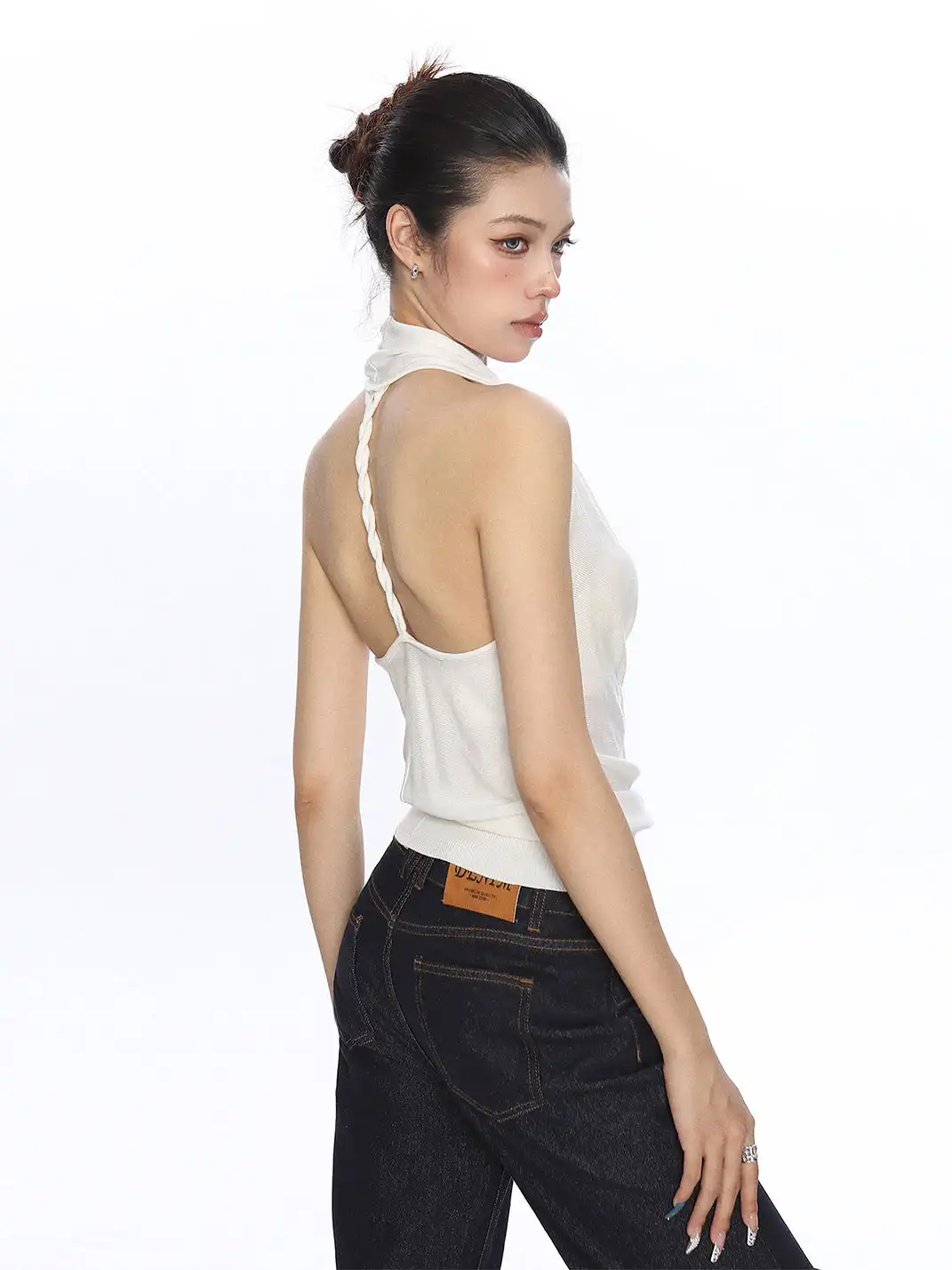 BIGGOLD | Draped Halter Neck Cami Top