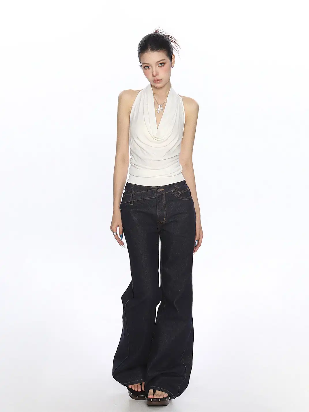 BIGGOLD | Draped Halter Neck Cami Top