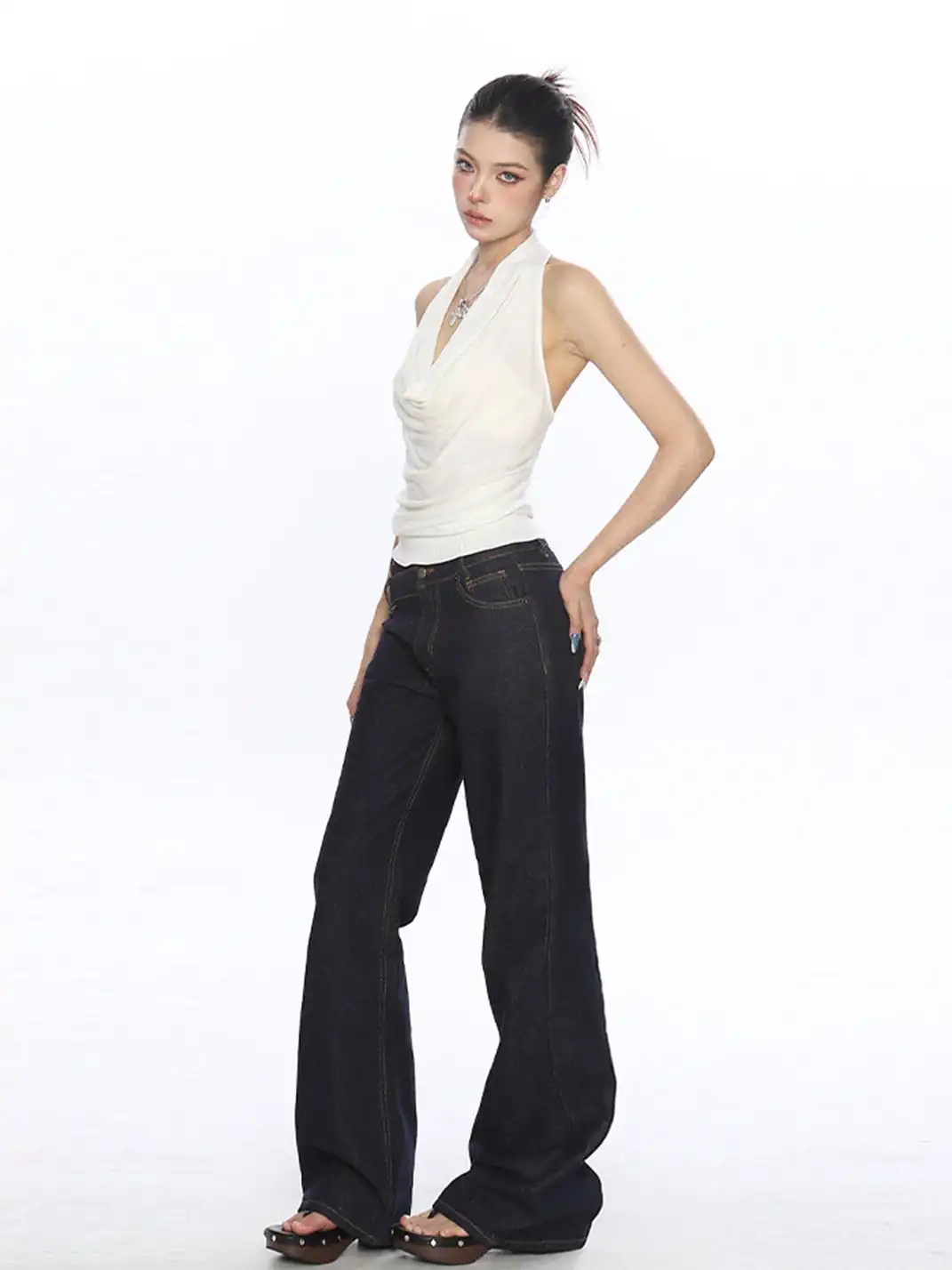 BIGGOLD | Draped Halter Neck Cami Top
