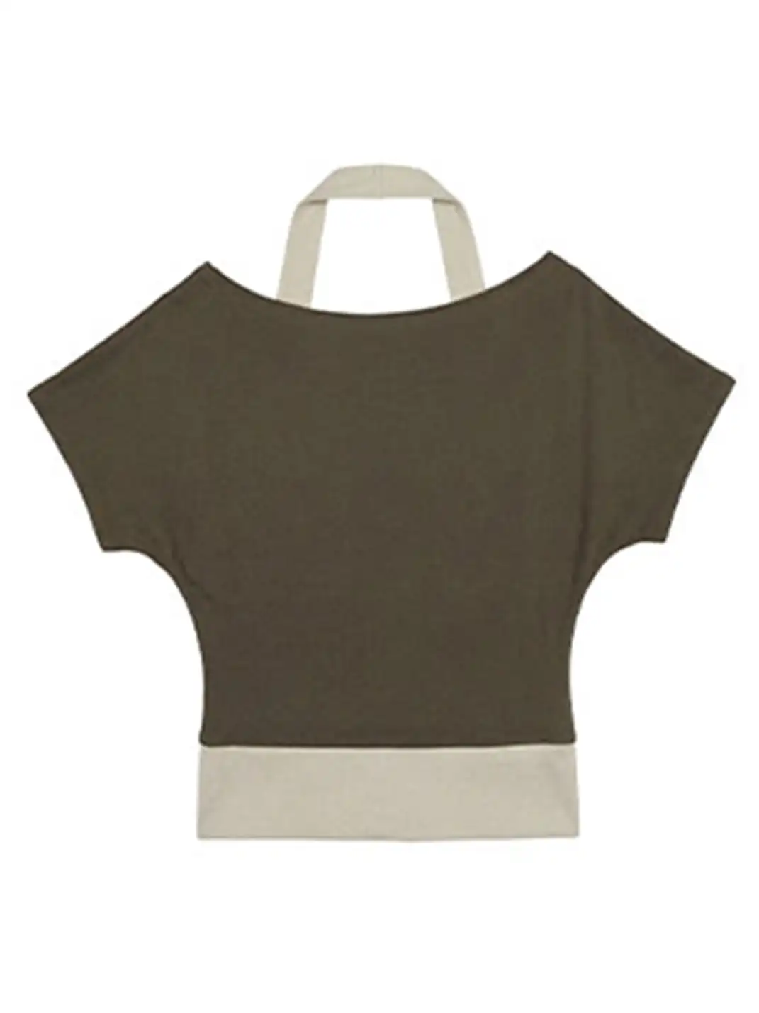 BIGGOLD | Asymmetrical Shoulder Metal Buckle Fake Two-Piece T-Shirt