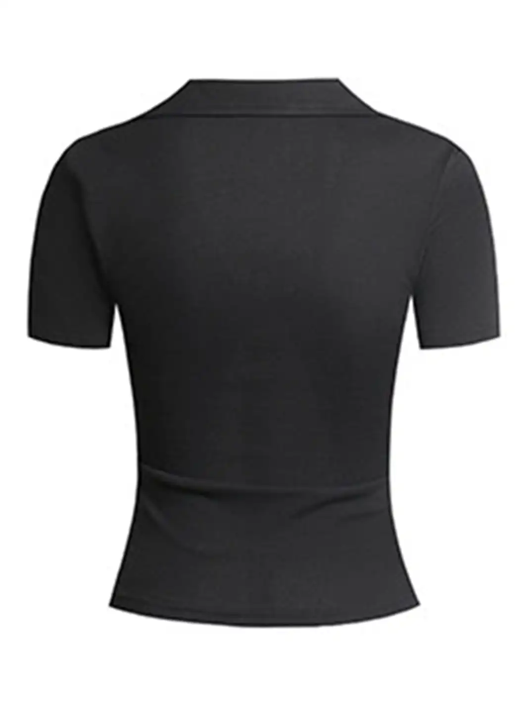BIGGOLD | V-Neck Fake Two-Piece Lace Spliced T-Shirt