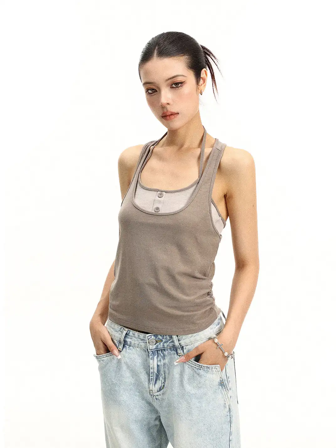 BIGGOLD | Halter Camisole Two-Piece Set