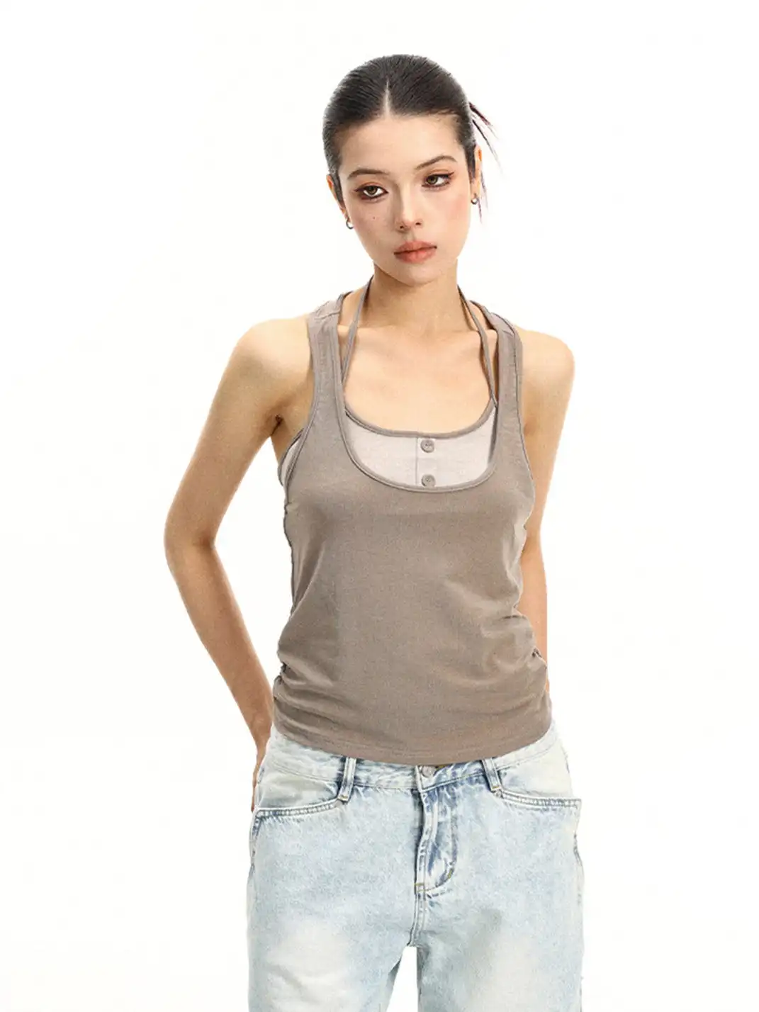 BIGGOLD | Halter Camisole Two-Piece Set