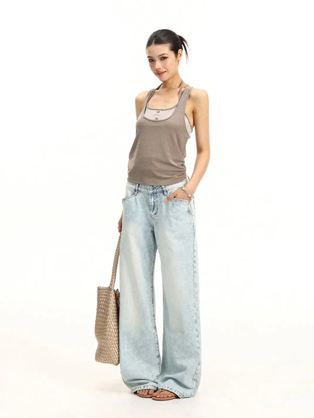 BIGGOLD | Halter Camisole Two-Piece Set