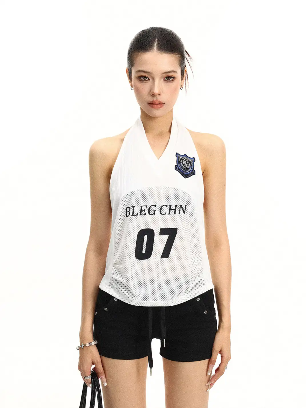 BIGGOLD | Digital Jersey Mesh Halter Top