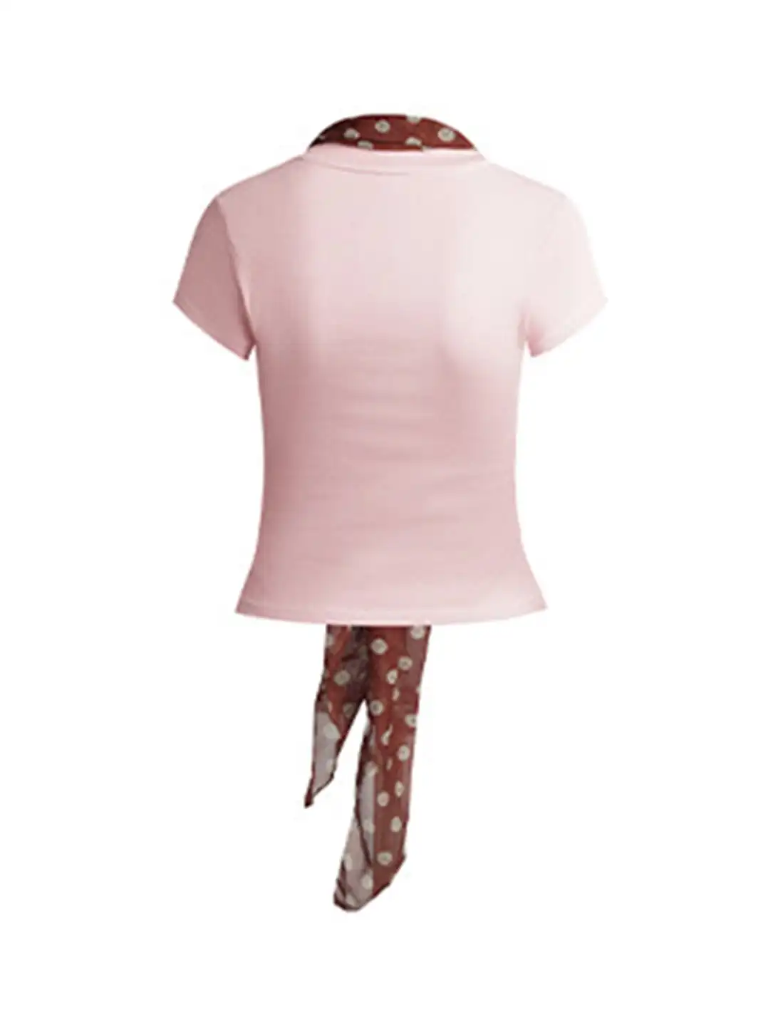 BIGGOLD | Dopamine Polka Dot Scarf Spliced T-Shirt