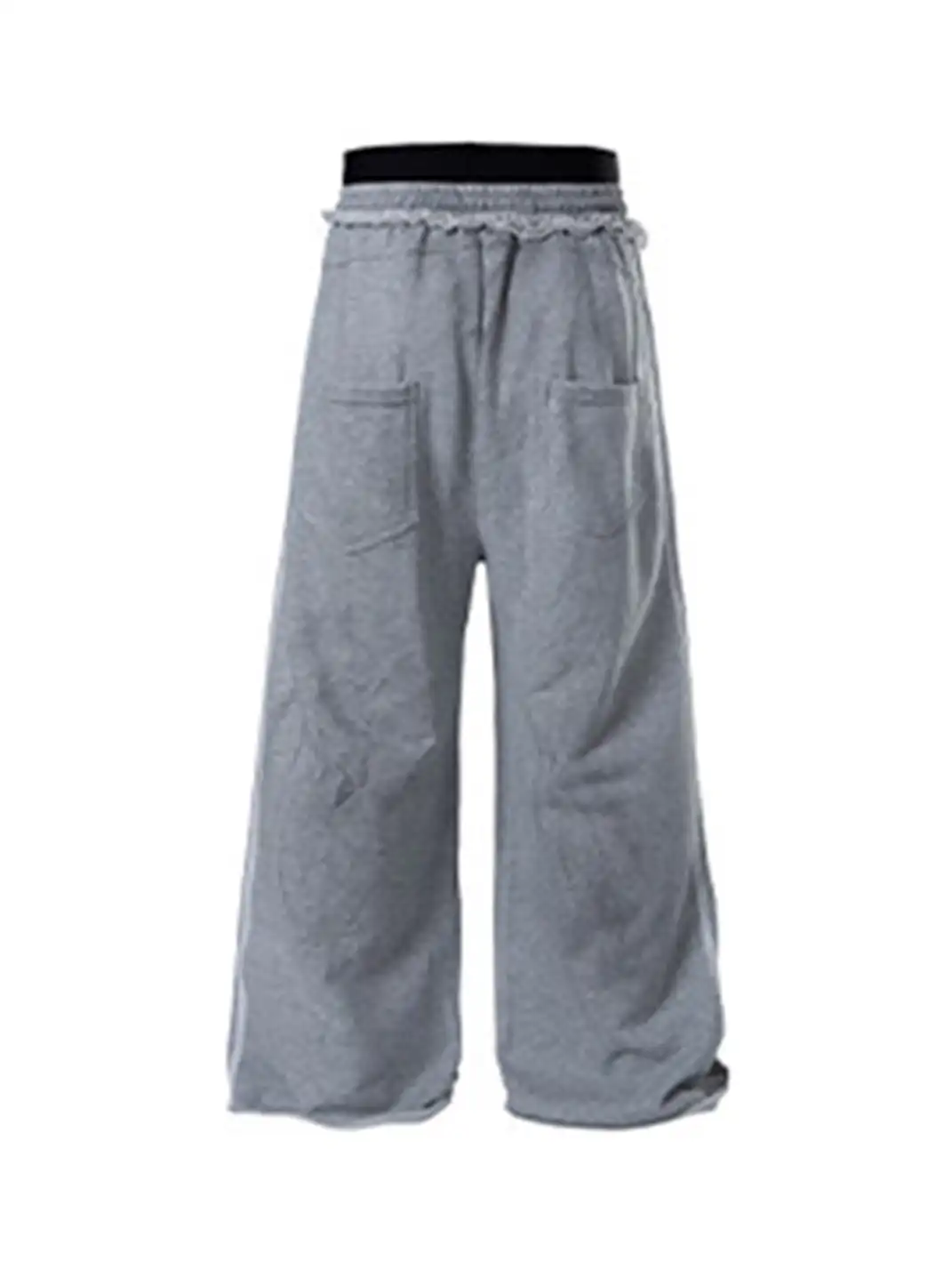 BIGGOLD | Rivet Fake Two-Piece Double Waist Letter Printed Sweatpants
