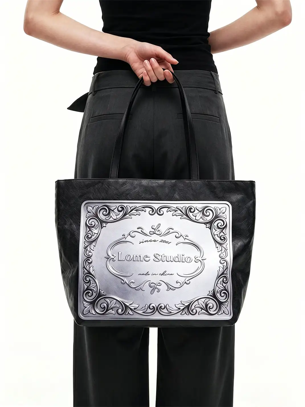 8LOME | Silver Medal Printed Dupont Paper Old Money Tote Handbag
