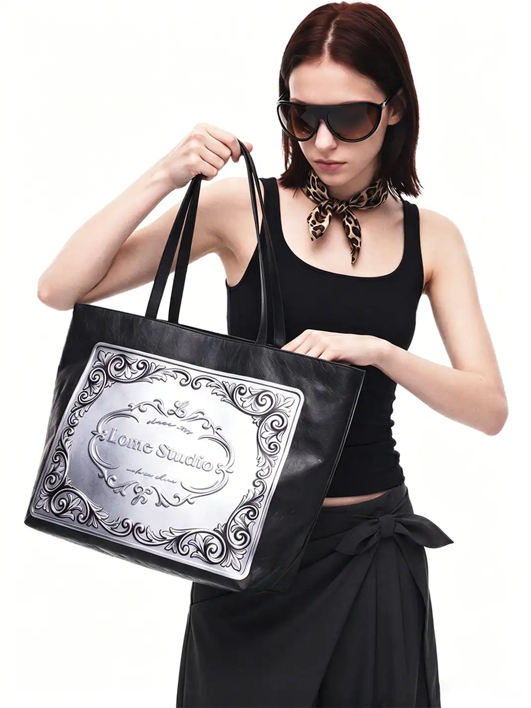 8LOME | Silver Medal Printed Dupont Paper Old Money Tote Handbag