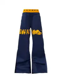 DETW | Double Waist Silhouette Navy Sweatpants