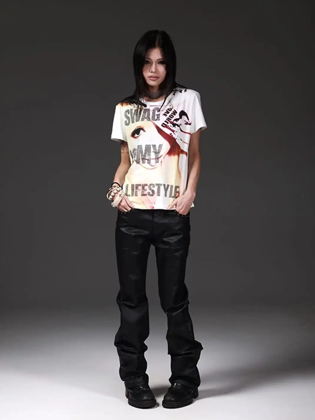 DETW | Portrait Digital Printed Rhinestone T-Shirt