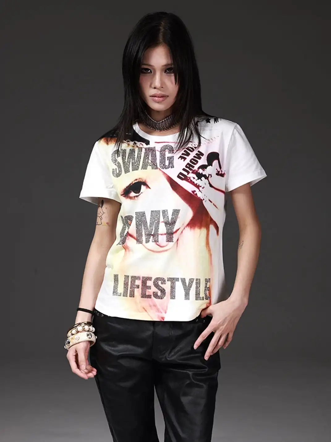 DETW | Portrait Digital Printed Rhinestone T-Shirt